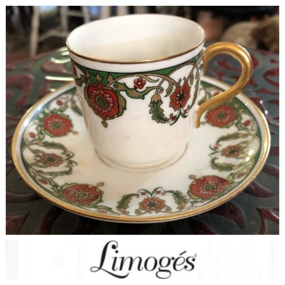Limoges Other - Vintage Limoges Demi Cup & Saucer